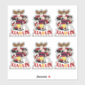 Xiaolin Showdown | 8"x 8"- Glanzend Transparant Sticker (Vel)