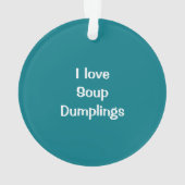 Xiaolongbao Chinese Soup Dumpling Dim Sum Bun Ornament (achterkant)