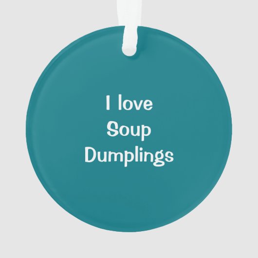 Xiaolongbao Chinese Soup Dumpling Dim Sum Bun Ornament (achterkant)