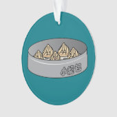 Xiaolongbao Chinese Soup Dumpling Dim Sum Bun Ornament (voorkant)