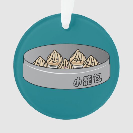 Xiaolongbao Chinese Soup Dumpling Dim Sum Bun Ornament (voorkant)