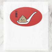 Xiaolongbao Chinese Soup Dumpling Sum Bun Ovale Sticker (Tas)