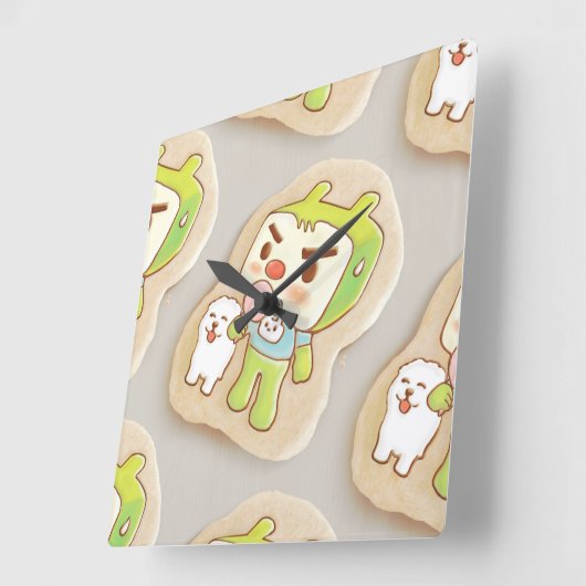 XiaoTieJun Icing Cookies Vierkante Klok (Hoek)