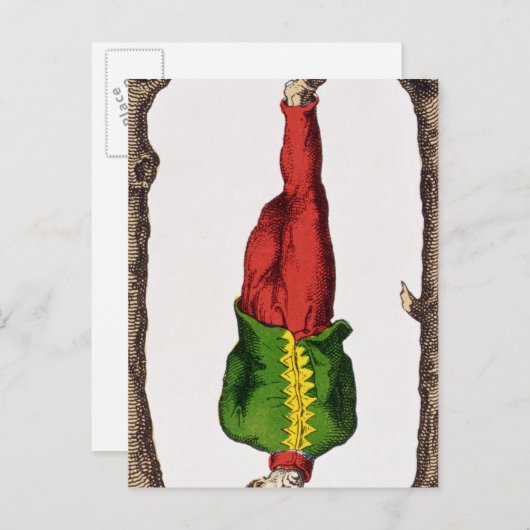 XII Het Handige Man, tarotkaart Briefkaart (Voorkant / Achterkant)