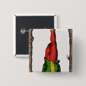 XII Het Handige Man, tarotkaart Vierkante Button 5,1 Cm (Voorkant /achterkant)