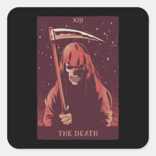 XIII De dood - Tarot Kaart Gift Vierkante Sticker