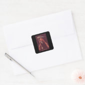 XIII De dood - Tarot Kaart Gift Vierkante Sticker (Envelop)