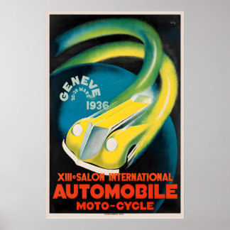 XIII Internationaal Autosalon Genève936 Vintage Poster