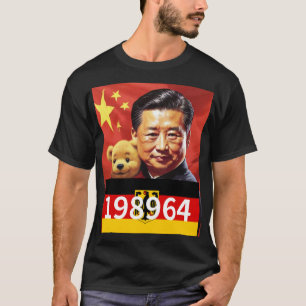 XIJINPING WINNIE POOH CHINA CCP 198964 DUITSE VLAG T-SHIRT