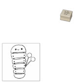 Xilófono Sello de Madera Rubberstempel (Gestempeld)