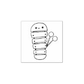 Xilófono Sello de Madera Rubberstempel (Afrduk)