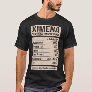 Ximena Nutrition Facts Name Nickname Alias Titel F T-shirt