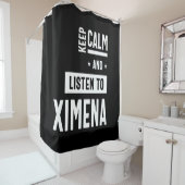 Ximena Persoonlijke naam Birthday Gift Douchegordijn (In situ)