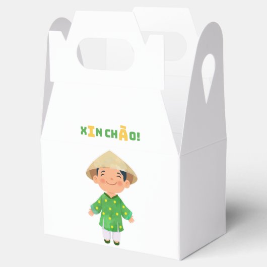 "Xin Chào" Schattigee Vietnamese geschenkdoos Bedankdoosjes (Geopend)