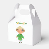 "Xin Chào" Schattigee Vietnamese geschenkdoos Bedankdoosjes (Voorkant Zijde)