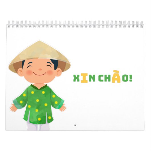 XIN CHÀO! Vietnam-kalender Kalender (Hoes)