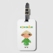 XIN CHÀO! Vietnamese Bagagelabels (Voorkant (verticaal))