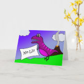 Xin Loi, het spijt me in het Vietnamees, T-rex Kaart (Gele Bloem)