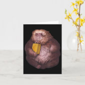 Xing Xing Monkey Meme – Grappig Viraal Ontwerp Kaart (Gele Bloem)