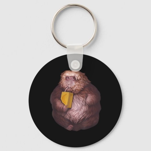 Xing Xing Monkey Meme – Grappig Viraal Ontwerp Sleutelhanger (Voorkant)