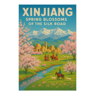 Xinjiang, China – Voorjaarsbloesems Perfect Poster