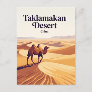 Xinjiang Taklamakan-woestijn China Briefkaart