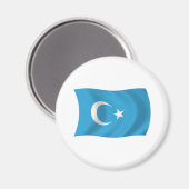 Xinjianj Oeigoer Vlag Magneet (Voorkant / Achterkant)
