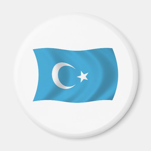 Xinjianj Oeigoer Vlag Magneet (Voorkant)