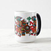 Xipetotec - de gevlekte God van Lente en Rene Magische Mok (Voorkant rechts)