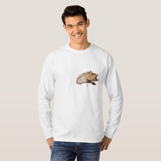 Xiphactinus, Tarbosaurus en Oviraptor T-shirt (Voorkant volledig)
