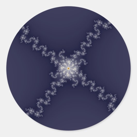 Xit - Fractal Ronde Sticker (Voorkant)