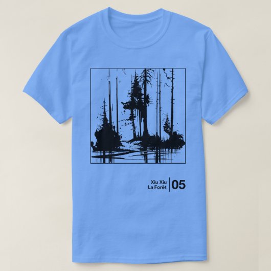 Xiu Xiu Minimalistisch grafisch kunstwerkontwerp T-shirt (Design voorkant)