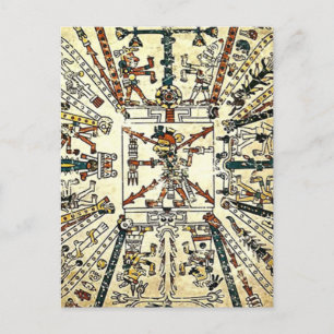 Xiuhtecuhtli Aztec Death God Briefkaart