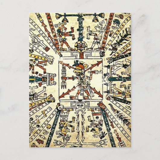 Xiuhtecuhtli Aztec Death God Briefkaart (Voorkant)