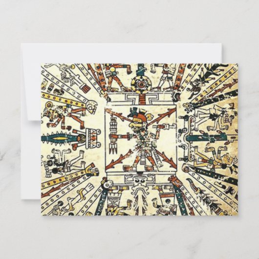 Xiuhtecuhtli Aztec Death God Kaart (Voorkant)