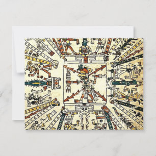 Xiuhtecuhtli Aztec Death God Kaart