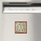 Xiuhtecuhtli Aztec Death God Magneet (Insitu (Vaatwasser))