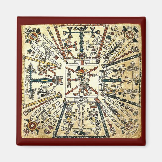 Xiuhtecuhtli Aztec Death God Magneet (Voorkant)