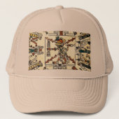 Xiuhtecuhtli Aztec Death God Trucker Pet (Voorkant)