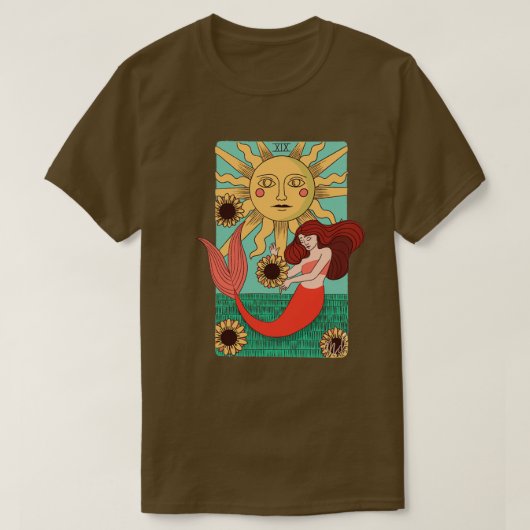 XIX Sun Tarot Card Mermaid T-shirt (Design voorkant)