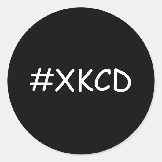 xkcd-hashtag ronde sticker (Voorkant)