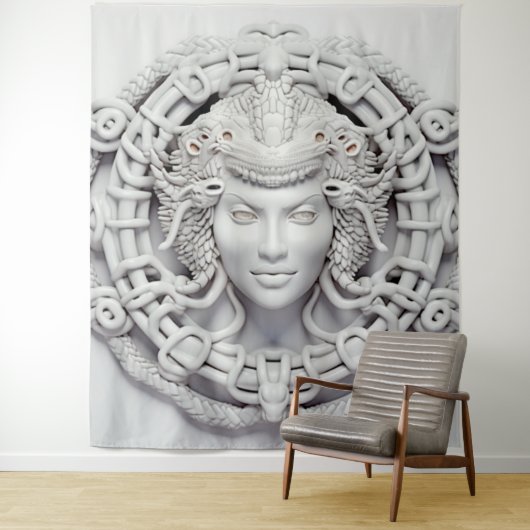 XL Classic Medusa Tapestry Wandkleed (In situ)