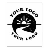 XL Groot bedrijfslogo op maat rubber stempel (Afrduk)