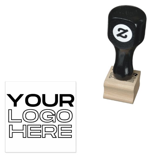 XL Groot Zakelijk Logo Maatwerk Rubberstempel (Gestempeld)