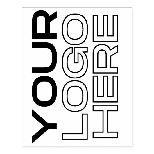 XL Grote Bedrijven Logo Aangepast Rubberstempel (Afrduk)