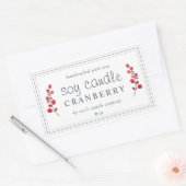 XL Homemade Soy Candle Cranberry Aangepast Rechthoekige Sticker (Envelop)