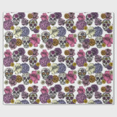 XL Kleurrijke Handgetekende Mexicaanse Suikersched Cadeaupapier (Vlak)