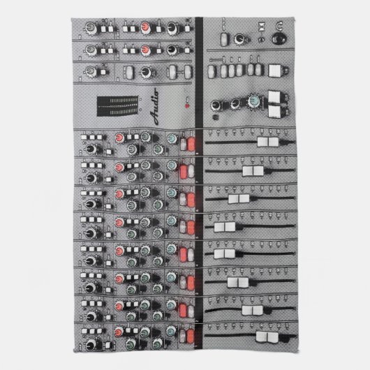 XL Studio Gear Dust Hoesje: Ontwerp van geluidsmix Theedoek (Verticaal)