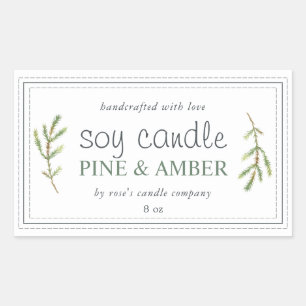 XL Thuisgemaakte Sojakaars Dennen Takje Aangepast  Rechthoekige Sticker