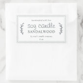 XL Thuisgemaakte Sojakaars Gebladerte Zwart Wit Op Rechthoekige Sticker (Tas)